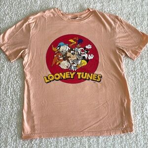 H&M Warner Bros. Looney Tunes Short Sleeve Tee Orange size small